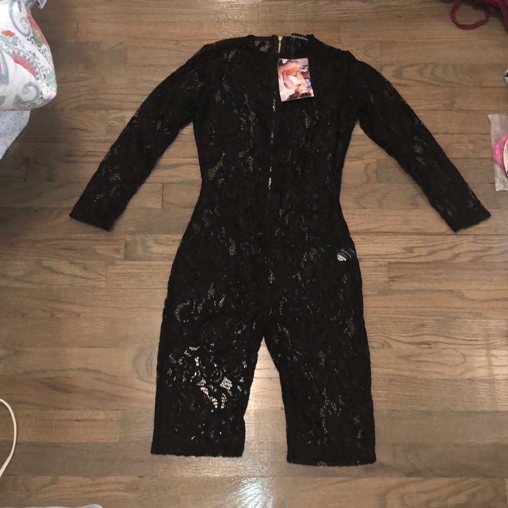 NAKED WARDROBE LACE JUMPSUIT NWT